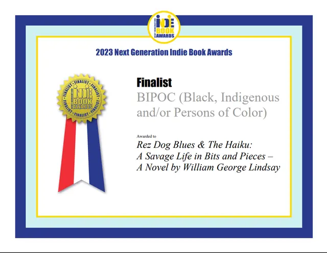 2023 Next Generation Indie Book Awards finalist certificate, BIPOC category